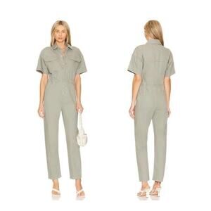 NWT Free People x We The Free Marci Jumpsuit in Washed Army Sz XS